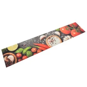 Washable kitchen rug velvet with vegetables drawing 60x300 cm by vidaXL, Doormats - Ref: Foro24-136539, Price: 49,76 €, Disco...