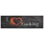 Waschbare Samt-Küchenmatte Cooking schwarz 45x150 cm von vidaXL, Fußmatten - Ref: Foro24-136549, Preis: 22,01 €, Rabatt: %