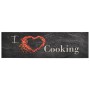 Waschbare Samt-Küchenmatte Cooking schwarz 45x150 cm von vidaXL, Fußmatten - Ref: Foro24-136549, Preis: 24,93 €, Rabatt: %