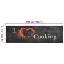 Waschbare Samt-Küchenmatte Cooking schwarz 45x150 cm von vidaXL, Fußmatten - Ref: Foro24-136549, Preis: 24,93 €, Rabatt: %