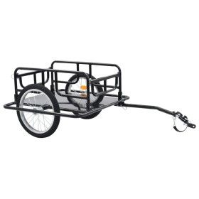 Fahrradanhänger aus schwarzem Stahl, 130 x 73 x 48,5 cm von vidaXL, Fahrradanhänger - Ref: Foro24-91770, Preis: 101,99 €, Rab...