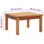 Solid acacia wood garden coffee table 60x60x36 cm by vidaXL, Garden tables - Ref: Foro24-46004, Price: 72,81 €, Discount: %