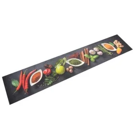 Küchenteppich waschbar Samt Zeichnung Gewürze 60x300 cm von vidaXL, Fußmatten - Ref: Foro24-136542, Preis: 54,81 €, Rabatt: %