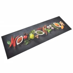 Küchenteppich waschbar Samt Zeichnung Gewürze 60x180 cm von vidaXL, Fußmatten - Ref: Foro24-136541, Preis: 45,81 €, Rabatt: %