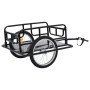 Fahrradanhänger aus schwarzem Stahl, 130 x 73 x 48,5 cm von vidaXL, Fahrradanhänger - Ref: Foro24-91770, Preis: 101,99 €, Rab...
