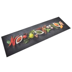 Küchenteppich waschbar Samt Zeichnung Gewürze 45x150 cm von vidaXL, Fußmatten - Ref: Foro24-136540, Preis: 25,41 €, Rabatt: %