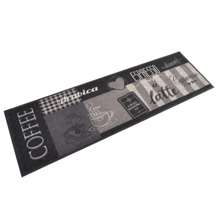 Waschbare Küchenmatte Samt schwarz Kaffee 45x150 cm von vidaXL, Fußmatten - Ref: Foro24-136555, Preis: 30,73 €, Rabatt: %