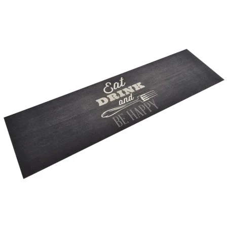 Waschbare Küchenmatte aus schwarzem Samt, 45 x 150 cm von vidaXL, Fußmatten - Ref: Foro24-136558, Preis: 29,37 €, Rabatt: %