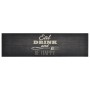 Alfombra de cocina lavable terciopelo negro 45x150 cm