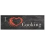 Waschbarer Küchenteppich aus Samt Cooking schwarz 60x180 cm von vidaXL, Fußmatten - Ref: Foro24-136550, Preis: 38,97 €, Rabat...