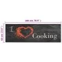 Waschbarer Küchenteppich aus Samt Cooking schwarz 60x180 cm von vidaXL, Fußmatten - Ref: Foro24-136550, Preis: 38,97 €, Rabat...