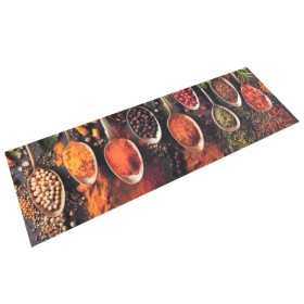 Alfombra de cocina lavable terciopelo cuchara especias 60x180cm