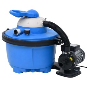 Bomba filtro arena azul y negra 385x620x432 mm 200 W 25 L