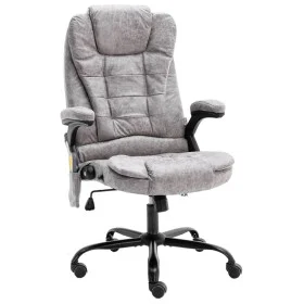 Light Gray Faux Suede Leather Massage Office Chair by vidaXL, Office chairs - Ref: Foro24-20578, Price: 241,33 €, Discount: %
