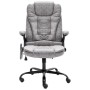 Hellgrauer Massage-Bürostuhl aus Wildlederimitat von vidaXL, Bürostühle - Ref: Foro24-20578, Preis: 245,99 €, Rabatt: %