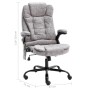 Silla de oficina de masaje piel de ante sintética gris claro de vidaXL, Sillas de oficina - Ref: Foro24-20578, Precio: 245,99...
