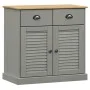 VIGO hohes Sideboard aus massivem grauem Kiefernholz 78x40x175 cm von vidaXL, Sideboards - Ref: Foro24-3188303, Preis: 330,87...