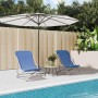 Klappbare Strandkörbe, 2 Stück, Textilene-Stahl, blau beschichtet von vidaXL, Liegen - Ref: Foro24-360187, Preis: 63,91 €, Ra...