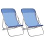 Klappbare Strandkörbe, 2 Stück, Textilene-Stahl, blau beschichtet von vidaXL, Liegen - Ref: Foro24-360187, Preis: 63,91 €, Ra...