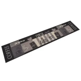 Waschbare Küchenmatte Samt schwarz Kaffee 60x300 cm von vidaXL, Fußmatten - Ref: Foro24-136557, Preis: 62,50 €, Rabatt: %