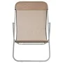 Folding beach chair 2 pcs textilene taupe coated steel by vidaXL, Loungers - Ref: Foro24-360193, Price: 66,08 €, Discount: %