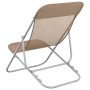 Klappbarer Strandstuhl, 2 Stück, Textilene, taupebeschichteter Stahl von vidaXL, Liegen - Ref: Foro24-360193, Preis: 70,77 €,...