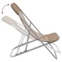 Folding beach chair 2 pcs textilene taupe coated steel by vidaXL, Loungers - Ref: Foro24-360193, Price: 66,08 €, Discount: %