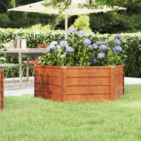 Arriate oxidado de acero corten 129x129x45 cm en Maceteros y jardineras | Comprar online en Foro24