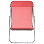 Klappbare Strandkörbe, 2 Stück, roter textilbeschichteter Stahl von vidaXL, Liegen - Ref: Foro24-360189, Preis: 62,69 €, Raba...