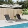 Klappbarer Strandkorb 2 Stk. beschichteter Stahl Textilene schwarz von vidaXL, Liegen - Ref: Foro24-360188, Preis: 60,38 €, R...
