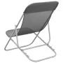 Folding beach chairs 2 pcs gray textilene coated steel by vidaXL, Loungers - Ref: Foro24-360190, Price: 62,05 €, Discount: %