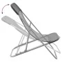 Folding beach chairs 2 pcs gray textilene coated steel by vidaXL, Loungers - Ref: Foro24-360190, Price: 62,05 €, Discount: %