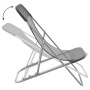 Klappbare Strandstühle, 2 Stück, aus grauem Textilene-beschichtetem Stahl von vidaXL, Liegen - Ref: Foro24-360190, Preis: 70,...
