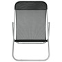 Silla de playa plegable 2 uds acero recubierto textilene negro de vidaXL, Tumbonas - Ref: Foro24-360188, Precio: 66,99 €, Des...