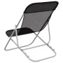 Silla de playa plegable 2 uds acero recubierto textilene negro de vidaXL, Tumbonas - Ref: Foro24-360188, Precio: 66,99 €, Des...