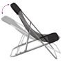 Silla de playa plegable 2 uds acero recubierto textilene negro de vidaXL, Tumbonas - Ref: Foro24-360188, Precio: 66,99 €, Des...