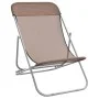 Folding beach chair 2 pcs brown textilene coated steel by vidaXL, Loungers - Ref: Foro24-360191, Price: 56,72 €, Discount: %