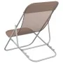Folding beach chair 2 pcs brown textilene coated steel by vidaXL, Loungers - Ref: Foro24-360191, Price: 56,72 €, Discount: %
