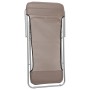 Silla de playa plegable 2 uds acero recubierto textilene marrón de vidaXL, Tumbonas - Ref: Foro24-360191, Precio: 70,69 €, De...