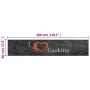 Alfombra de cocina lavable terciopelo Cooking negro 60x300 cm de vidaXL, Felpudos - Ref: Foro24-136551, Precio: 51,53 €, Desc...