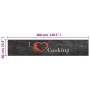 Waschbare Samt-Küchenmatte Cooking schwarz 60x300 cm von vidaXL, Fußmatten - Ref: Foro24-136551, Preis: 52,49 €, Rabatt: %
