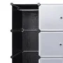 vidaXl Modular wardrobe 18 compartments black and white 37x146x180.5cm by vidaXL, Wardrobes - Ref: Foro24-240501, Price: 90,2...