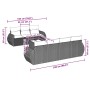 Set de sofás de jardín 8 pzas y cojines ratán sintético gris