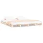 Small double solid pine wood pallet bed 120x190 cm by vidaXL, Beds and slatted bases - Ref: Foro24-821427, Price: 124,61 €, D...