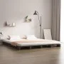 Graues Kiefernholz-Palettenbett 120x190 cm von vidaXL, Betten und Lattenroste - Ref: Foro24-821429, Preis: 118,94 €, Rabatt: %