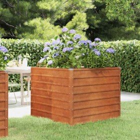 Arriate oxidado de acero corten 100x100x77 cm en Maceteros y jardineras | Comprar online en Foro24
