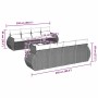 Set muebles jardín 9 pzas y cojines ratán sintético gris claro