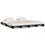 Cama de palets de madera maciza de pino negro 135x190 cm de vidaXL, Camas y somieres - Ref: Foro24-821436, Precio: 179,83 €, ...