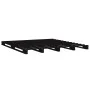 Massives Palettenbett aus schwarzem Kiefernholz, 135 x 190 cm von vidaXL, Betten und Lattenroste - Ref: Foro24-821436, Preis:...