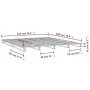 Massives Palettenbett aus schwarzem Kiefernholz, 135 x 190 cm von vidaXL, Betten und Lattenroste - Ref: Foro24-821436, Preis:...